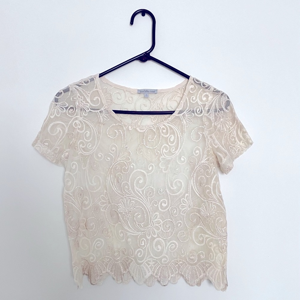 Charlotte Russe Size Small Lacy Top